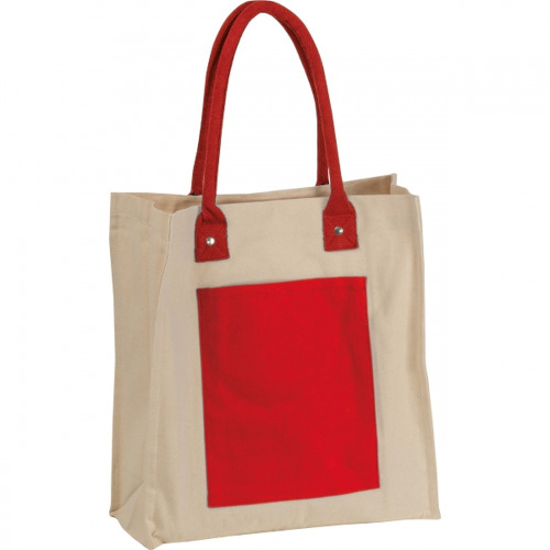 Torba płócienna z długimi uszami 320 g/m2 RODOLFO Czerwony 6521805 