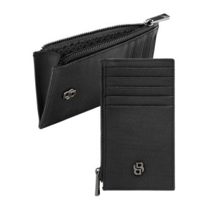 Portfel na karty z zamkiem Double B Saffiano Grey