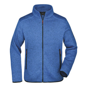 Kurtka Polarowa Slim Melanzowa - Royal Melange & Red
