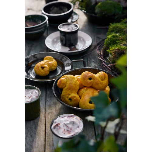 DORIS EMALIOWANY KUBEK, CZARNY Czarny 5018412- (4)