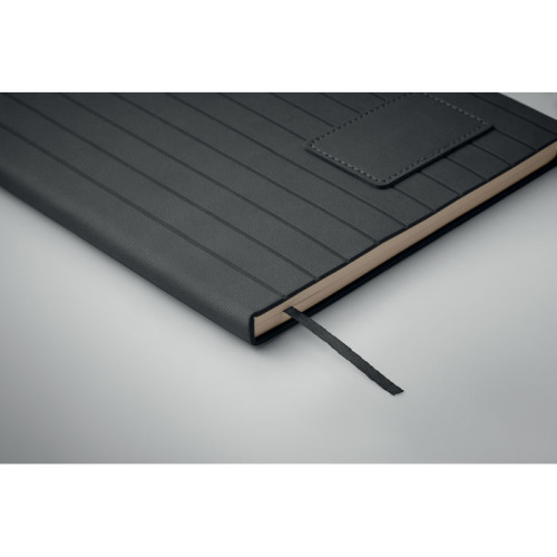Notatnik A5 z dymionego PU Czarny MO2663-03 (5)