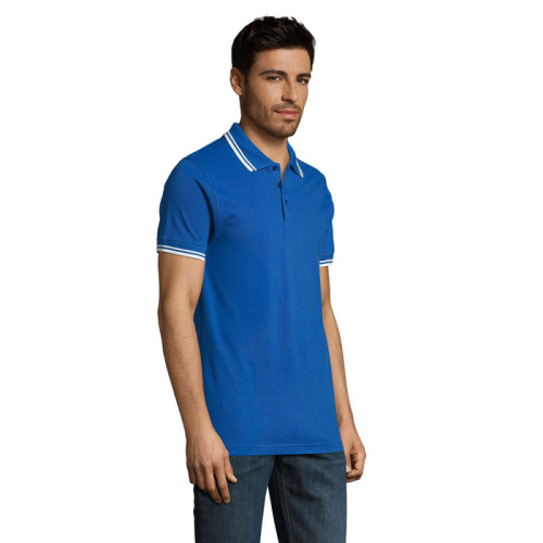 PASADENA męskie polo 200g Królewski Niebieski/biały S00577-RW-3XL (1)
