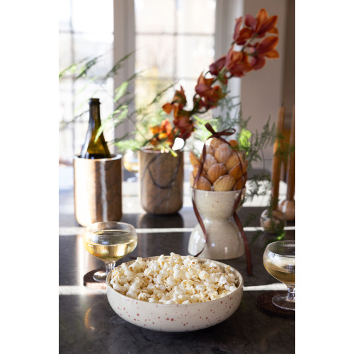 Misa do serwowania DITTE, beżowy/bordowy Beżowy/bordowy 5018651- (1)