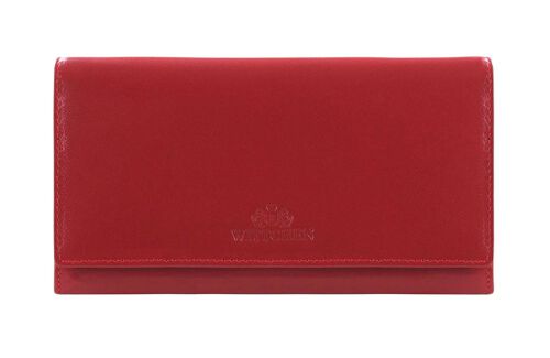 Damski portfel WITTCHEN skórzany o prostym kroju Czerwony WITT14-1-052 