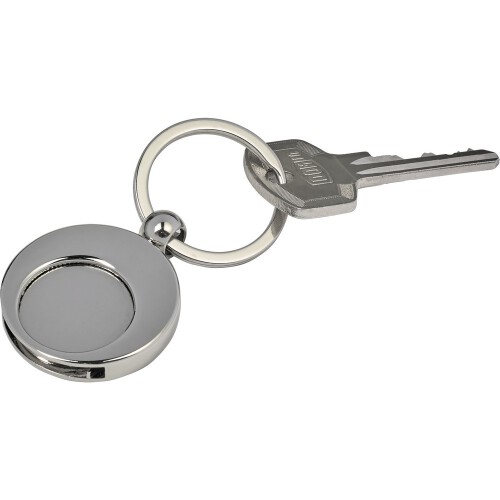 Brelok do kluczy, żeton do wózka na zakupy srebrny V0634-32 (2)
