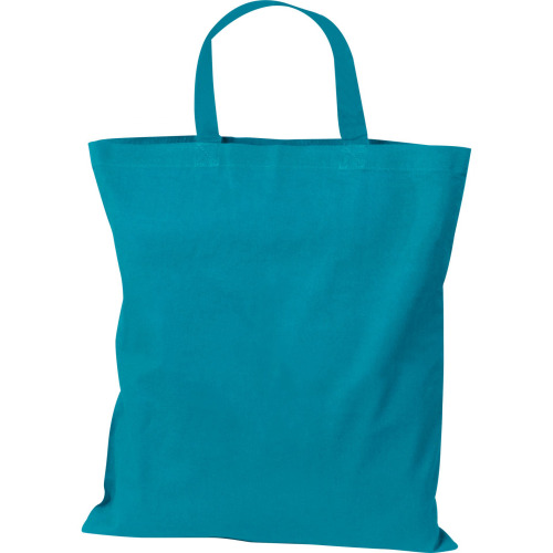 Torba bawełniana z krótkim uchem 140 g/m2 MARSHALL Turkusowy 6068014 (3)