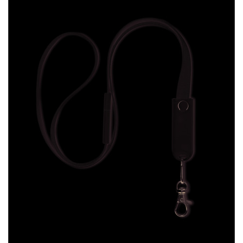 Smycz z kablem 3 w 1 Biały MO9889-06 (8)