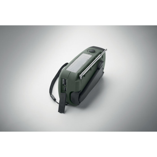 Przenośne radio z latarką LED Ciemnozielony MO2746-60 (2)