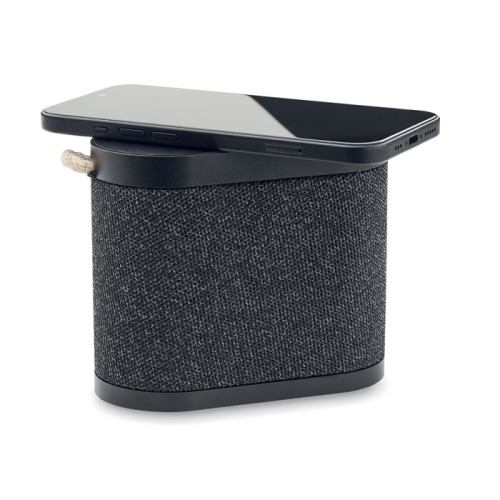 Głośnik z ładowarką bezprzewodową Czarny MO2513-03 (1)