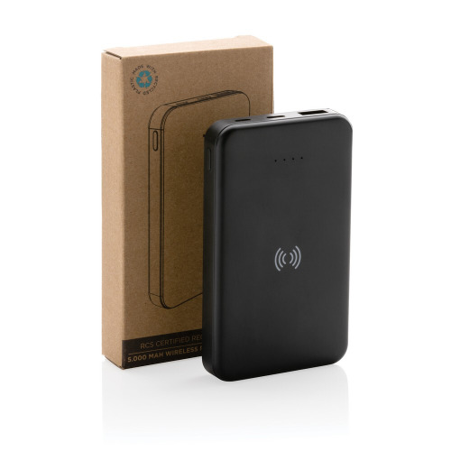 Power bank 5000 mAh, ładowarka bezprzewodowa 5W Czarny P322.621 (11)