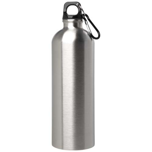 Oregon butelka na wodę o pojemności 750 ml z karabińczykiem wykonana ze stali nierdzewnej z jednowarstwową ścianką z certyfikatem RCS Srebrny 10086181 (2)