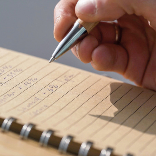 Notatnik A5 w linie z papieru z recyklingu FRANCESCA Brązowy 2890901 (9)