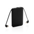 Power bank 5000 mAh, zintegrowany kabel 3 w 1 Czarny P322.081  thumbnail