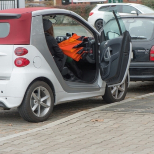 Parasol manualny odwrócony ø120 cm OLIVIA Pomarańczowy 4047610 (10)