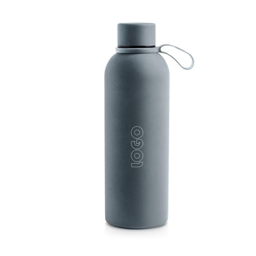 Butelka termosowa o pojemności 500 ml z gumowym wykończeniem / Thermal Light Grey IP37072295 (5)