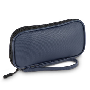 Torba organizacyjna Kyra 210D z powłoką PU z rPET, 20 x 11,5 x 2 cm Ciemnoniebieski