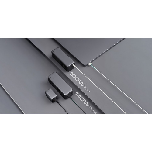 Power bank 27600 mAh, 140 W, Aukey Srebrny VAM15-32 (9)