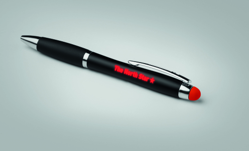 Długopis z podświetlanym logo czerwony MO9340-05 (3)