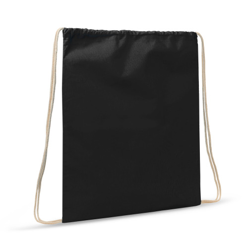 Worek plecak bawełniany OEKO-TEX® 35x45cm Czarny LT95205-N0002 