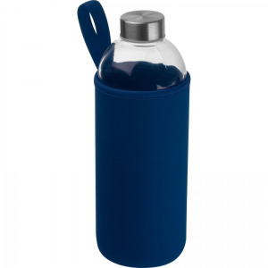 Butelka szklana z pokrowcem 1000 ml JESSICA Granatowy