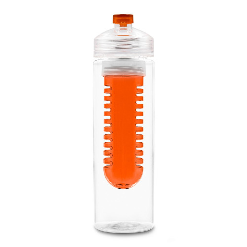 Bidon, butelka sportowa 650 ml z pojemnikiem na lód lub owoce pomarańczowy V9868-07 (4)