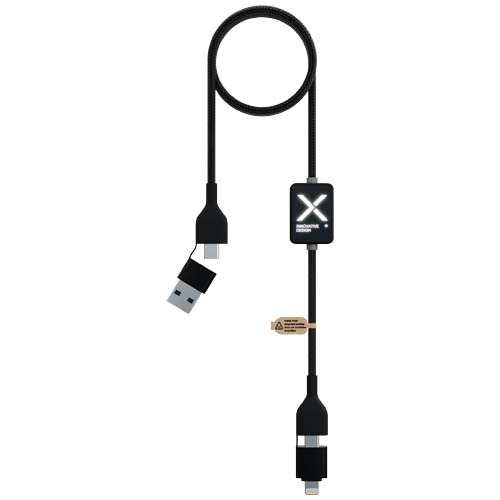 SCX.design C32 kabel do ładowania 60 W z przełącznikiem i podświetlanym logo Czarny 2PX21290 