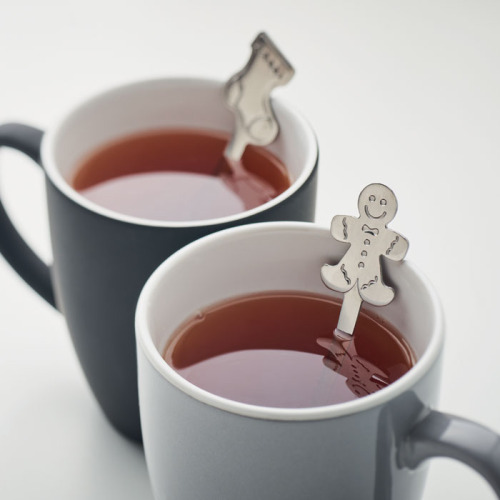 Zestaw 4 świątecznych łyżeczek Srebrny mat CX1533-16 (4)