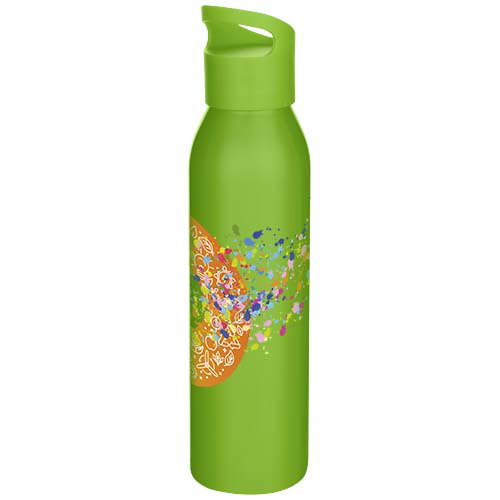 Sky jednościenna butelka na wodę o pojemności 650 ml wykonana ze stali nierdzewnej z recyklingu z certyfikatem RCS Zielone jabłuszko 10086863 (1)