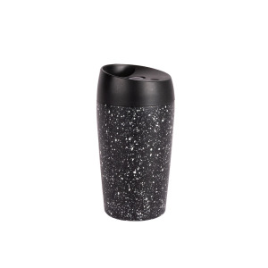 Kubek LOKE 240 ml, czarno-biały