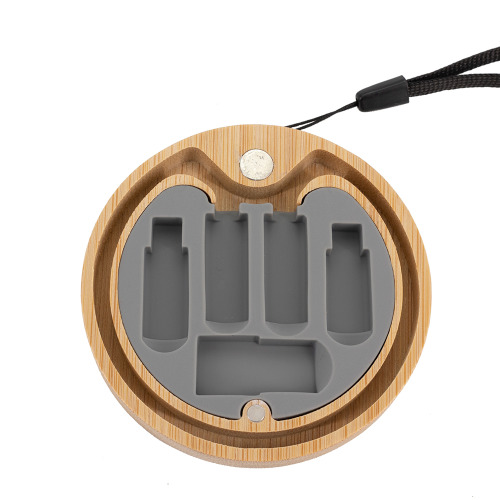 Kabel 4w1 w drewnianej obudowie, LH-ZM01 Beżowy EG059313 (2)