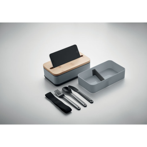 Lunch box z PP z recyklingu Petrol MO2088-20 (1)