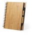 Bambusowy notatnik B7, długopis brązowy V0206-16  thumbnail