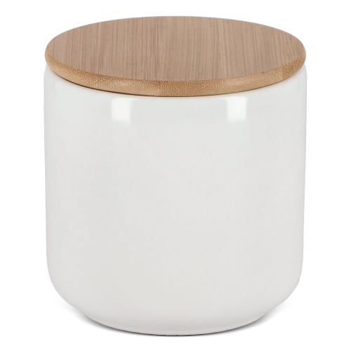 Pojemnik ceramiczno - bambusowy 500 ml Biały LT95434-N0001 
