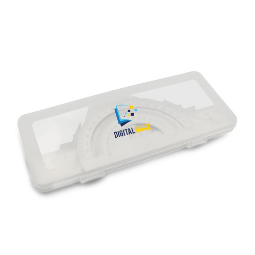 Zestaw szkolny, linijki, 2 ekierki i kątomierz | Kaulana Szary VA054-19 (3)