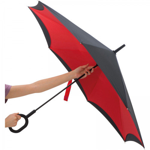 Parasol manualny odwrócony ø120 cm OLIVIA Czerwony 4047605 (8)