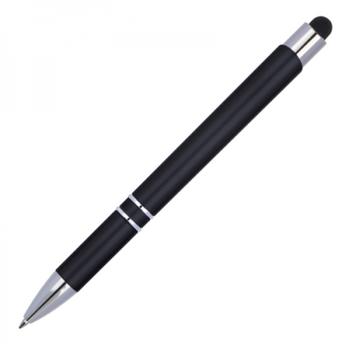 Długopis plastikowy touch pen z podświetlanym logo WORLD czarny 089203 (5)
