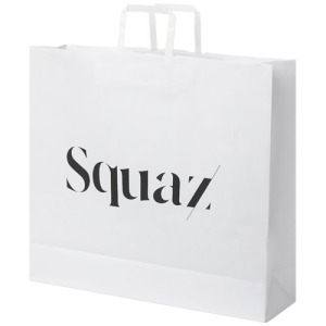 Torba z papieru Kraft z płaskimi uchwytami – 49,5 x 14 x 44 cm