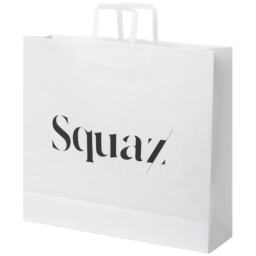 Torba z papieru Kraft z płaskimi uchwytami – 49,5 x 14 x 44 cm Biały 1PQ00901 