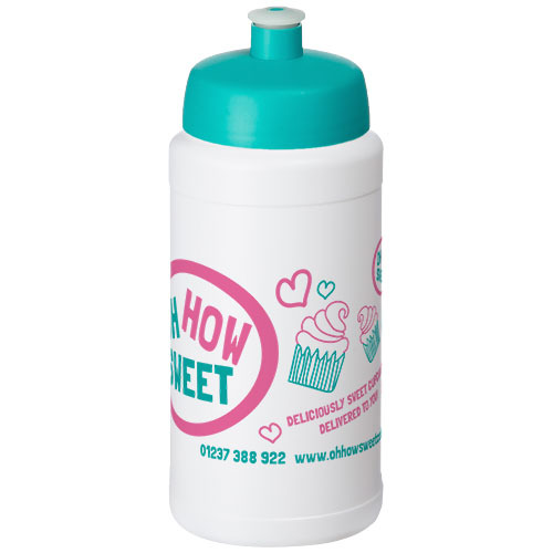 Bidon Baseline® Plus o pojemności 500 ml z wieczkiem sportowym Biały 21068805 (1)