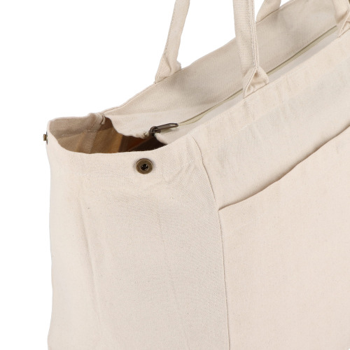 Torba bawełniana z zamkiem błyskawicznym OEKO-TEX® 39 x 24 x 34 cm 320 g/m² Ecru LT95387-N0054 (2)