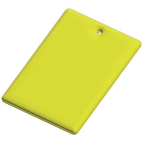 RFX™ reflective duża prostokątna odblaskowa zawieszka z PVC Neonowy żółty 1PR10813 (2)