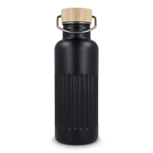Butelka termiczna ze stali nierdzewnej pochodzącej z recyklingu, 500 ml Czarny LT98699-N0002 (5)