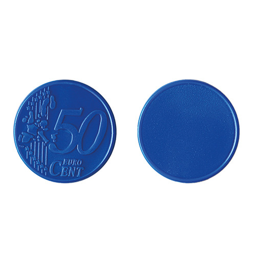 Plastikowy żeton do wózka 0,50 € / Coin 50 Royal blue IP14083364 