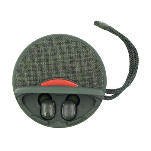 Głośnik bezprzewodowy 5W Air Gifts, radio, bezprzewodowe słuchawki douszne | Caleb zielony V7282-06 (6)