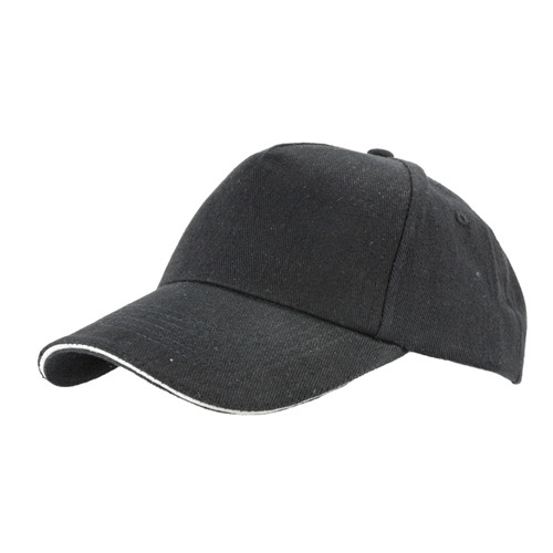 Czapka z daszkiem, bawełna szczotkowana Czarny IP38039811 