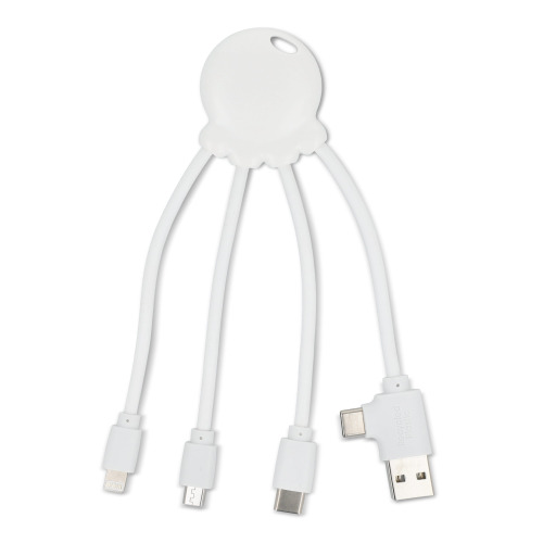 4009| Xoopar Eco Octopus Kabel do ładowania Ocean Bound Plastic Biały LT41023-N0001 