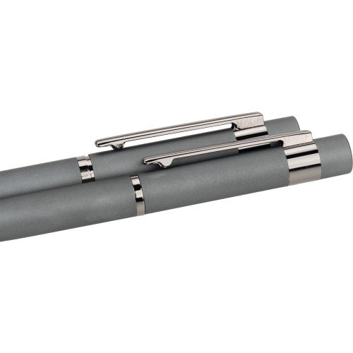 Zestaw piśmienny długopis i pióro kulkowe soft touch Porto Vehlo MoLu Ciemnoszary 516777 (3)