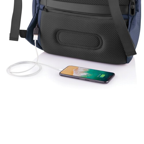 Bobby Soft, plecak na laptopa 15,6", chroniący przed kieszonkowcami, wykonany z RPET granatowy V0998-04 (9)