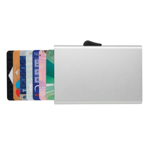 Etui na karty kredytowe C-Secure, ochrona RFID srebrny P820.492 (3)