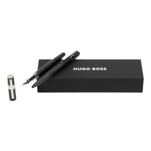Zestaw upominkowy HUGO BOSS długopis i pióro wieczne - HSV2852A + HSV2854A Czarny